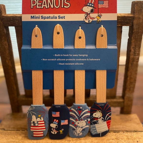 Patriotic Snoopy Mini Spatulas Set Of 4, Snoopy Large Spatula & Spoon Set Of 2 - Picture 10 of 15